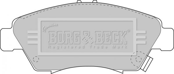 BORG & BECK Комплект тормозных колодок, дисковый тормоз BBP1457